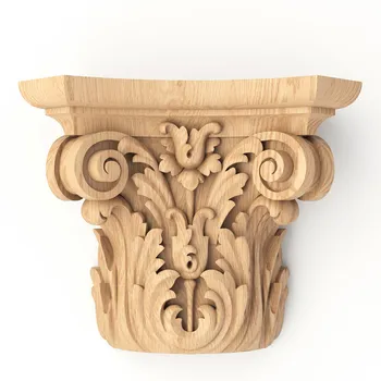 Half-round column capitals